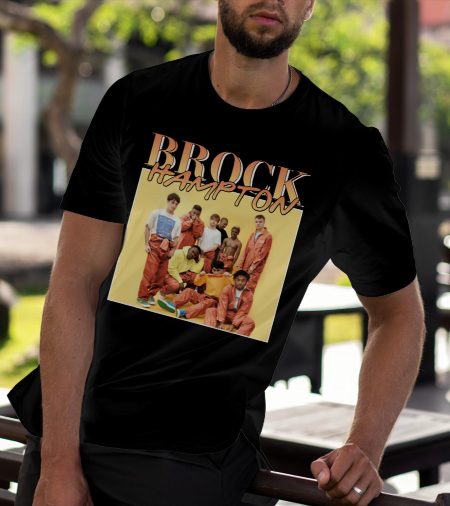 BROCKHAMPTON Band Music Group Portrait Orange Outfits T-Shirt