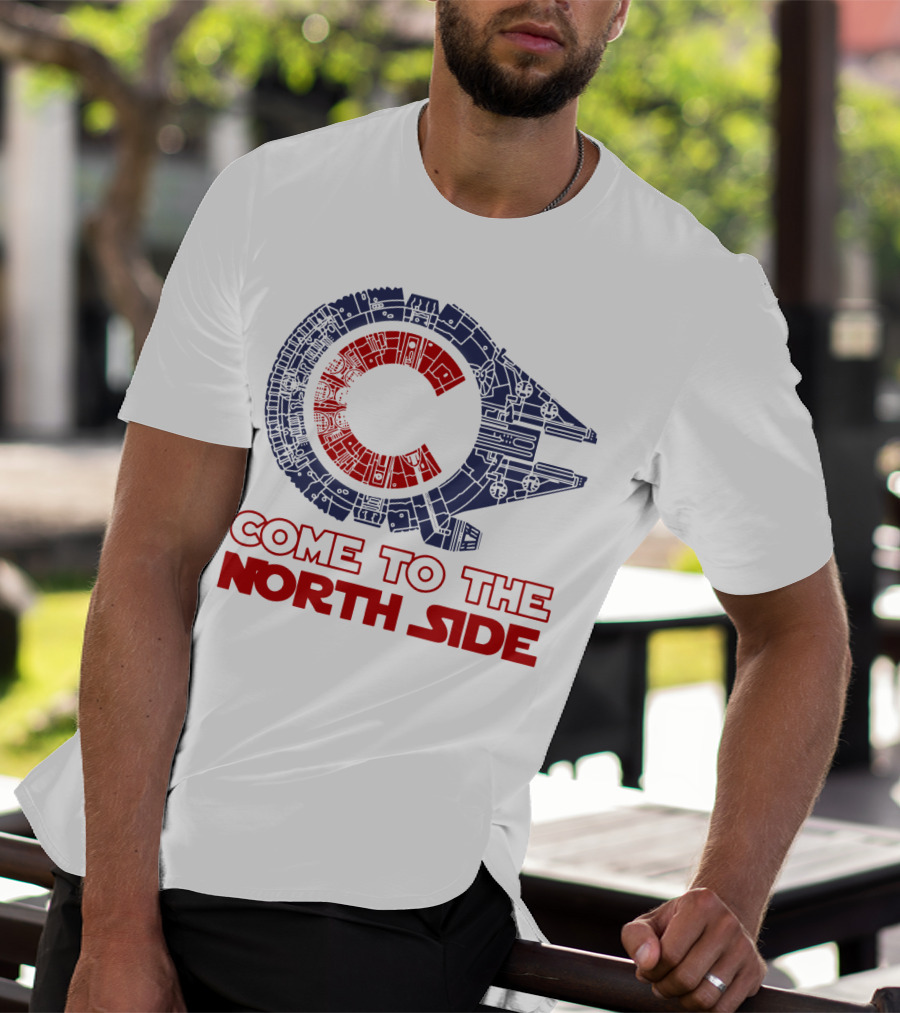 Chicago Cubs Millennium Falcon Come To The North Side T-Shirt