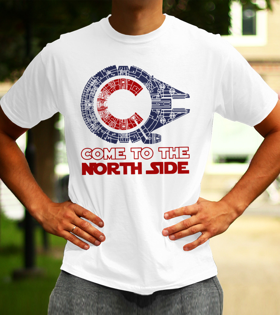 Chicago Cubs Millennium Falcon Come To The North Side T-Shirt
