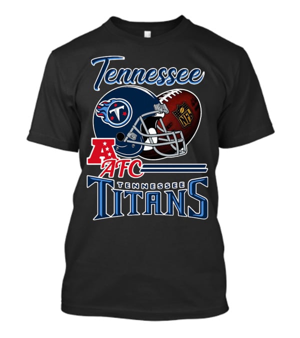 Tennessee Titans Afc Nfl Football Helmet T-Shirt