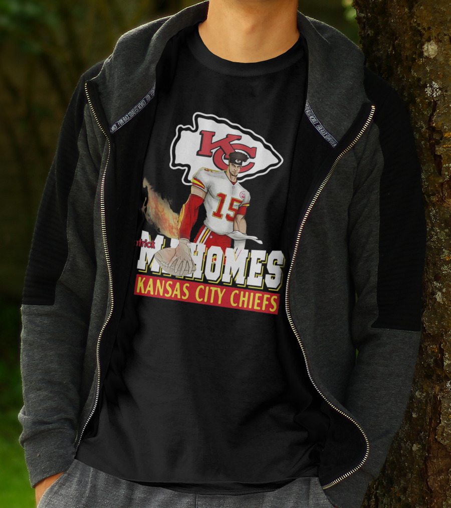 Patrick Mahomes Kc Kansas City Chiefs Football Flame T-Shirt