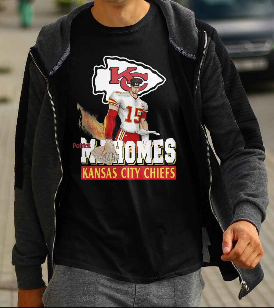 Patrick Mahomes Kc Kansas City Chiefs Football Flame T-Shirt