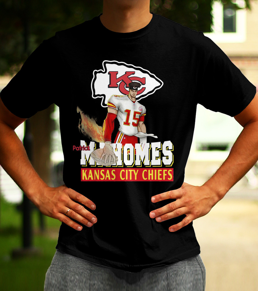 Patrick Mahomes Kc Kansas City Chiefs Football Flame T-Shirt