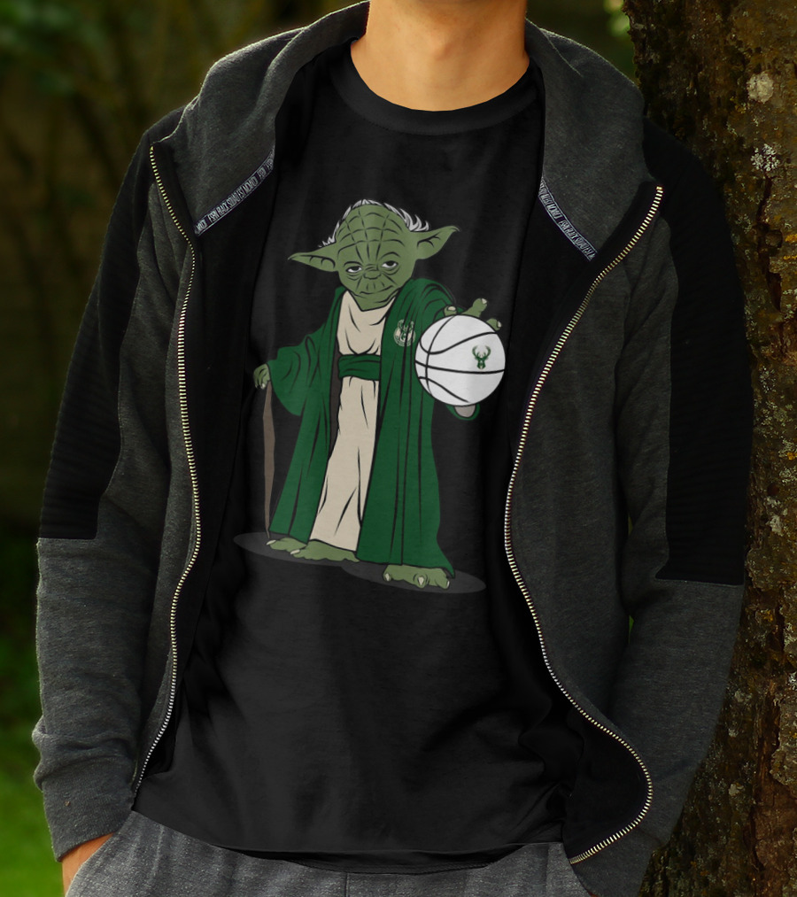 Master Yoda Milwaukee Bucks Basketball Jedi T-Shirt