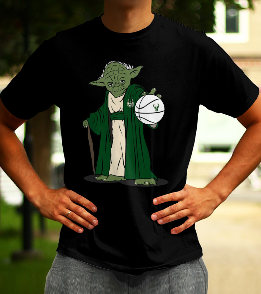 Master Yoda Milwaukee Bucks Basketball Jedi T-Shirt