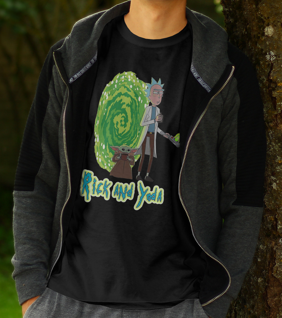 Rick And Yoda Portal Adventure T-Shirt