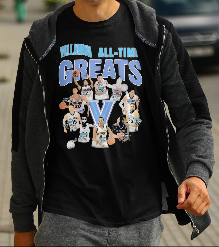 Villanova Wildcats All-Time Greats Basketball Legends T-Shirt