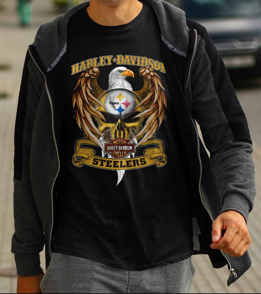Harley Davidson Steelers Eagle Nfl Pittsburgh Steelers T-Shirt