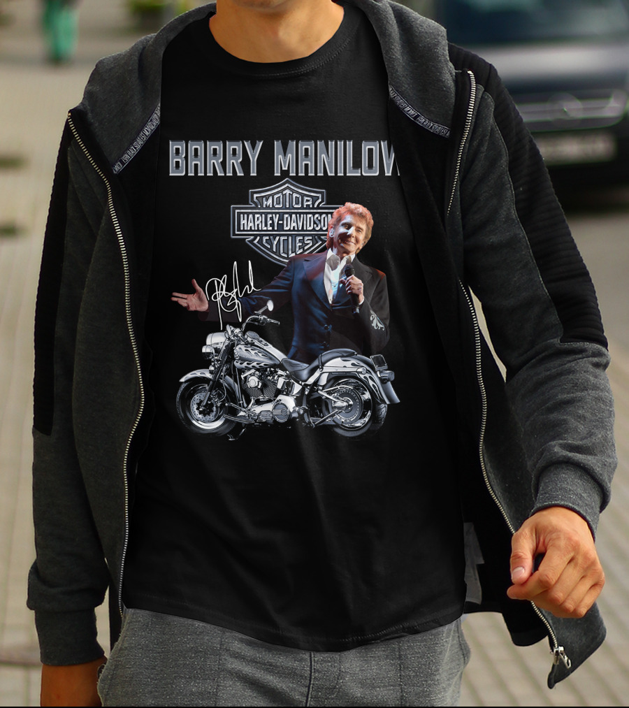 Barry Manilow Harley Davidson Motorcycles T-Shirt