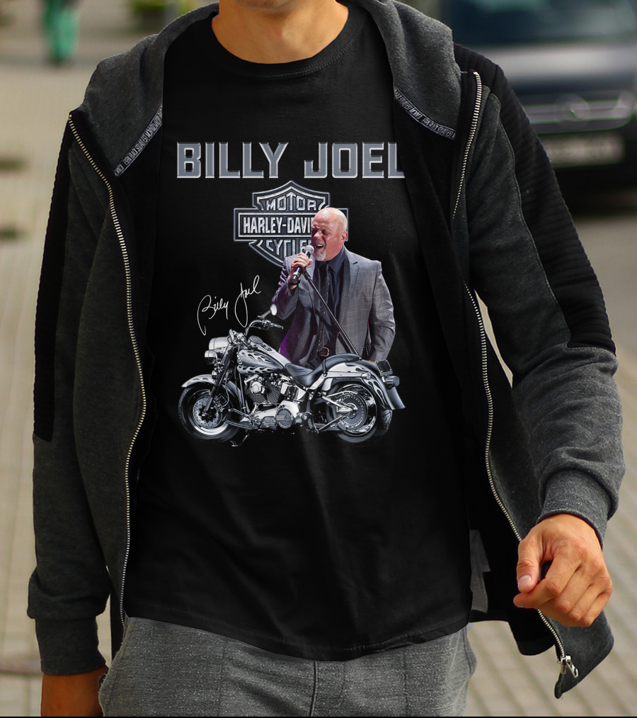Billy Joel Harley Davidson Motorcycle Cycles T-Shirt