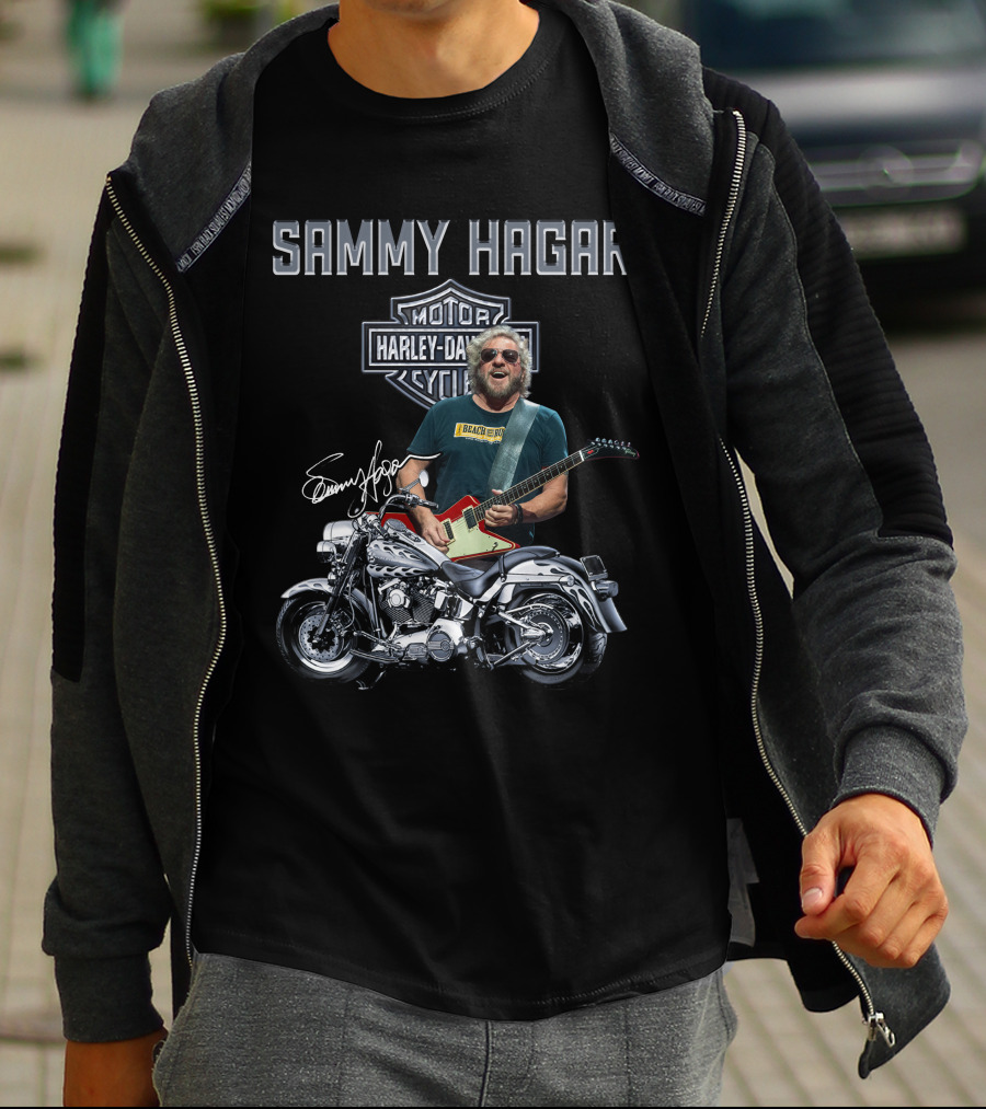 Sammy Hagar Harley Davidson Motorcycles Signature Guitar T-Shirt