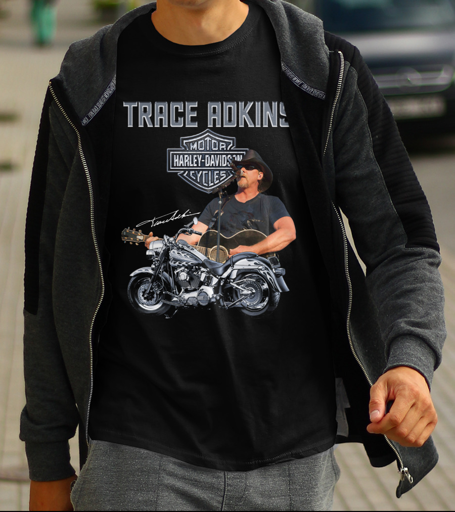 Trace Adkins Harley Davidson Motorcycles Guitar Performance T-Shirt
