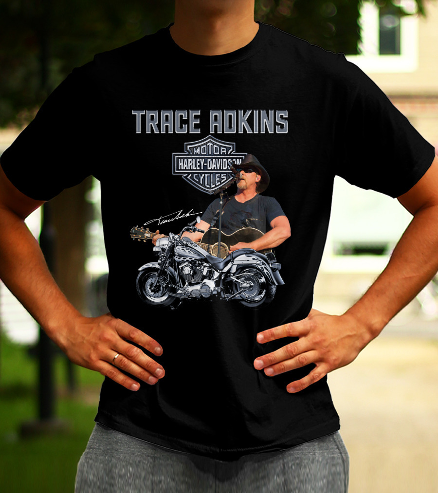 Trace Adkins Harley Davidson Motorcycles Guitar Performance T-Shirt
