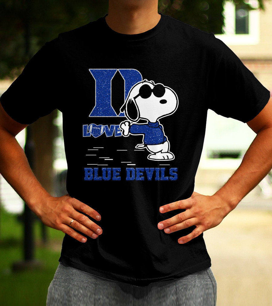 Snoopy Love Duke Blue Devils Peanuts Fan T-Shirt