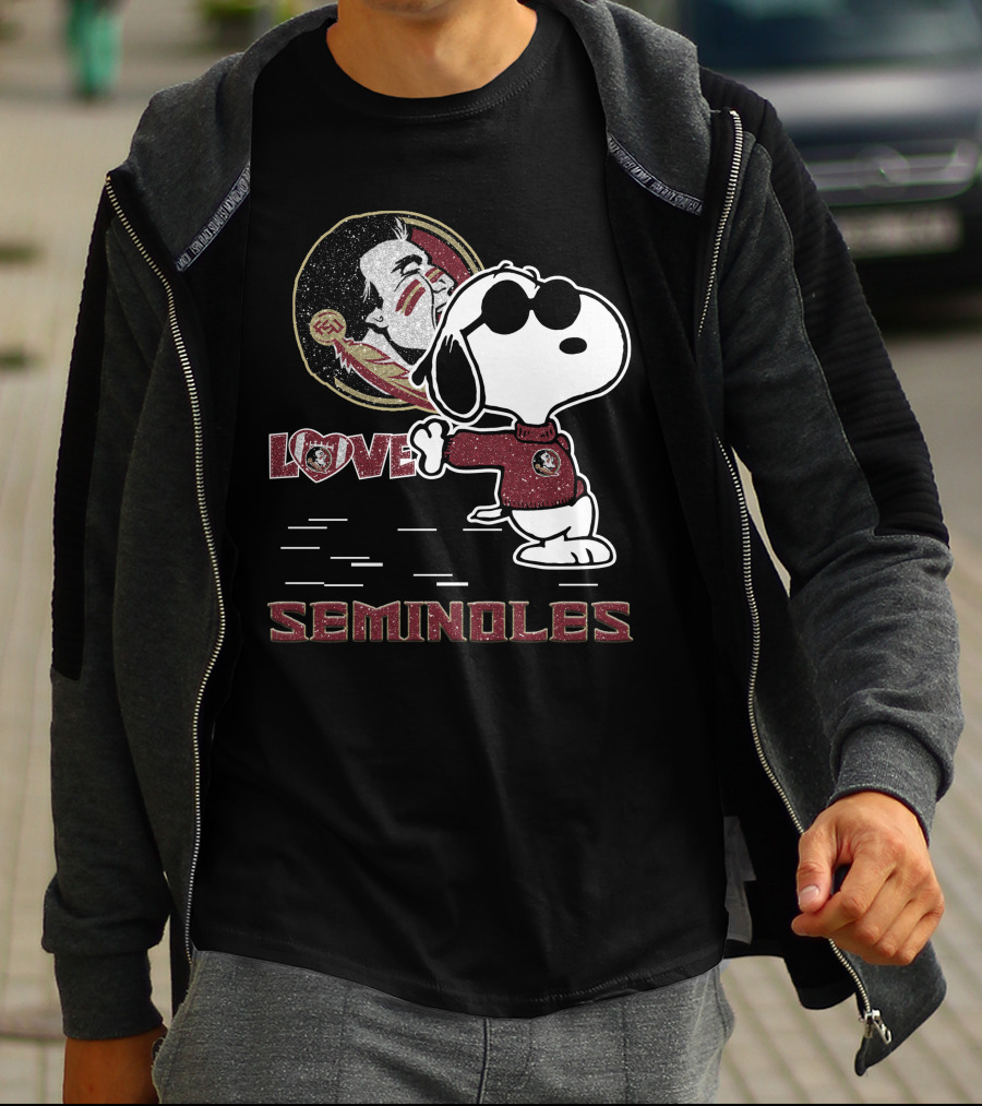 Snoopy Love Seminoles Florida State T-Shirt