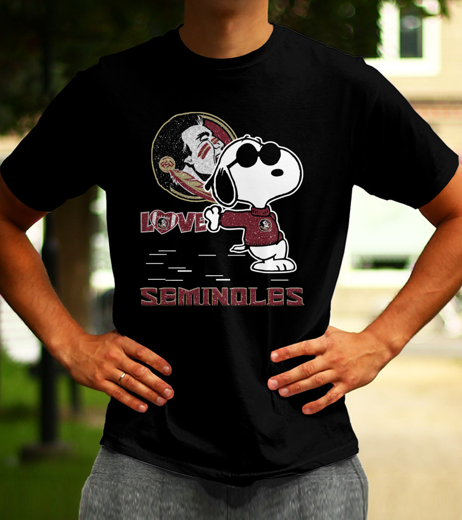 Snoopy Love Seminoles Florida State T-Shirt