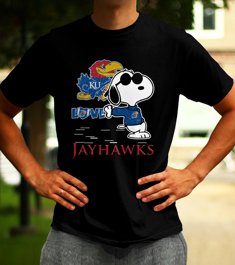 Snoopy KU Love Jayhawks T-Shirt
