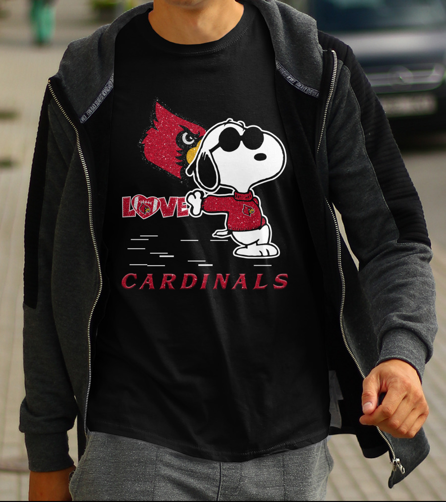 Snoopy Cardinals Love Louisville T-Shirt