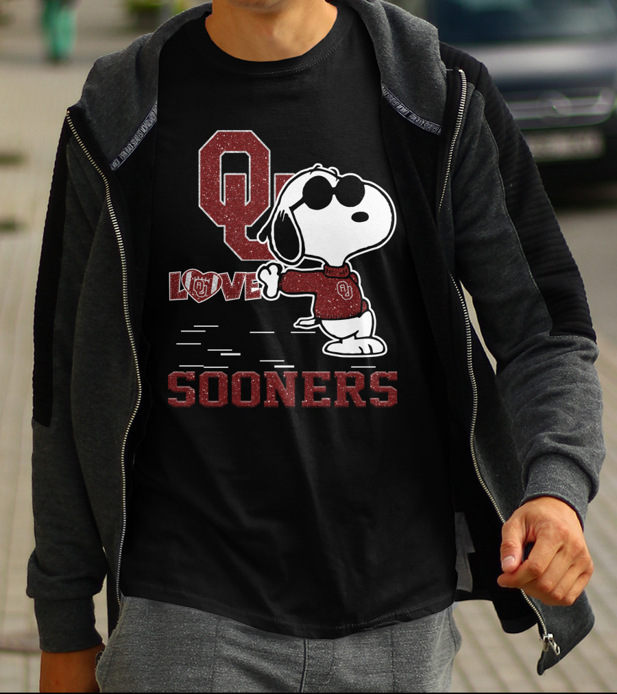 Snoopy OU Love Oklahoma Sooners T-Shirt