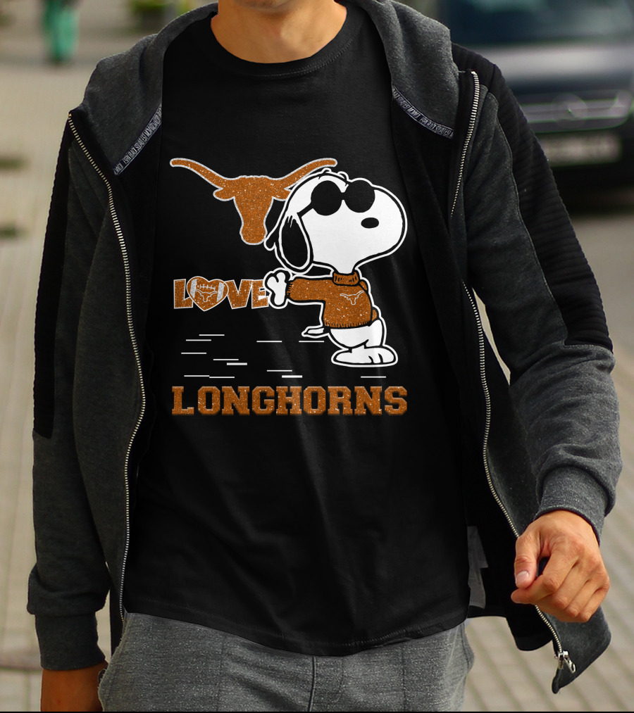Snoopy Love Longhorns T-Shirt