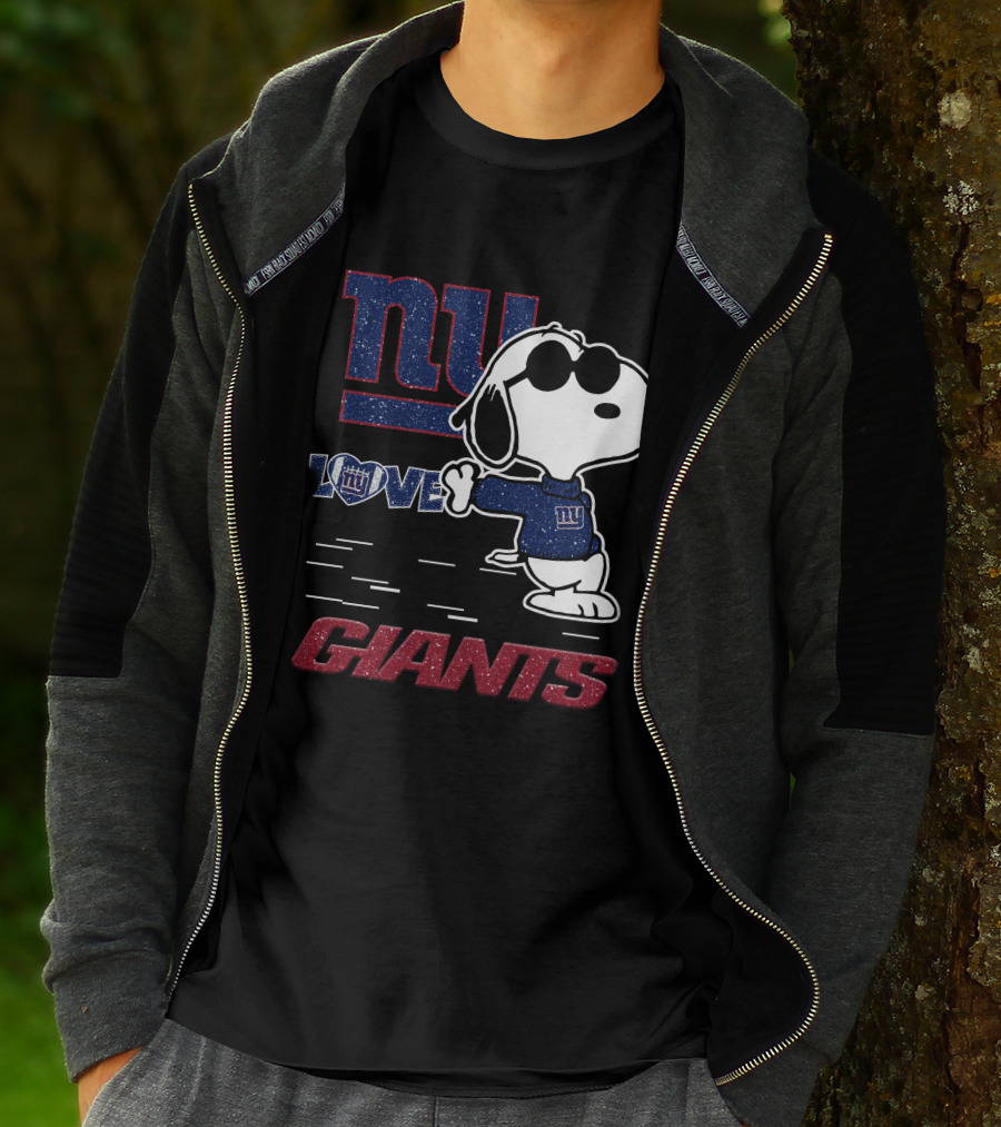 Snoopy NY Giants Love T-Shirt