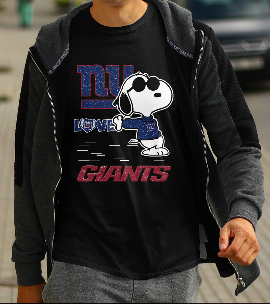 Snoopy NY Giants Love T-Shirt