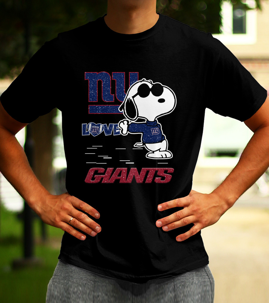 Snoopy NY Giants Love T-Shirt