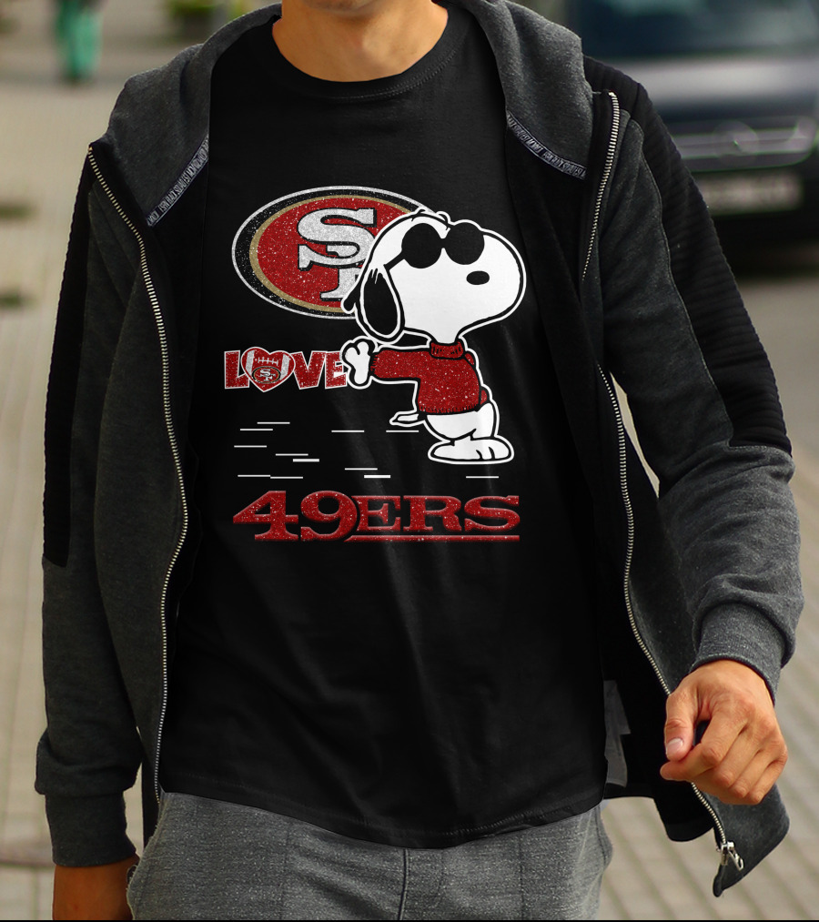 Snoopy Love San Francisco 49ers Fans Nfl Football 131 T-Shirt