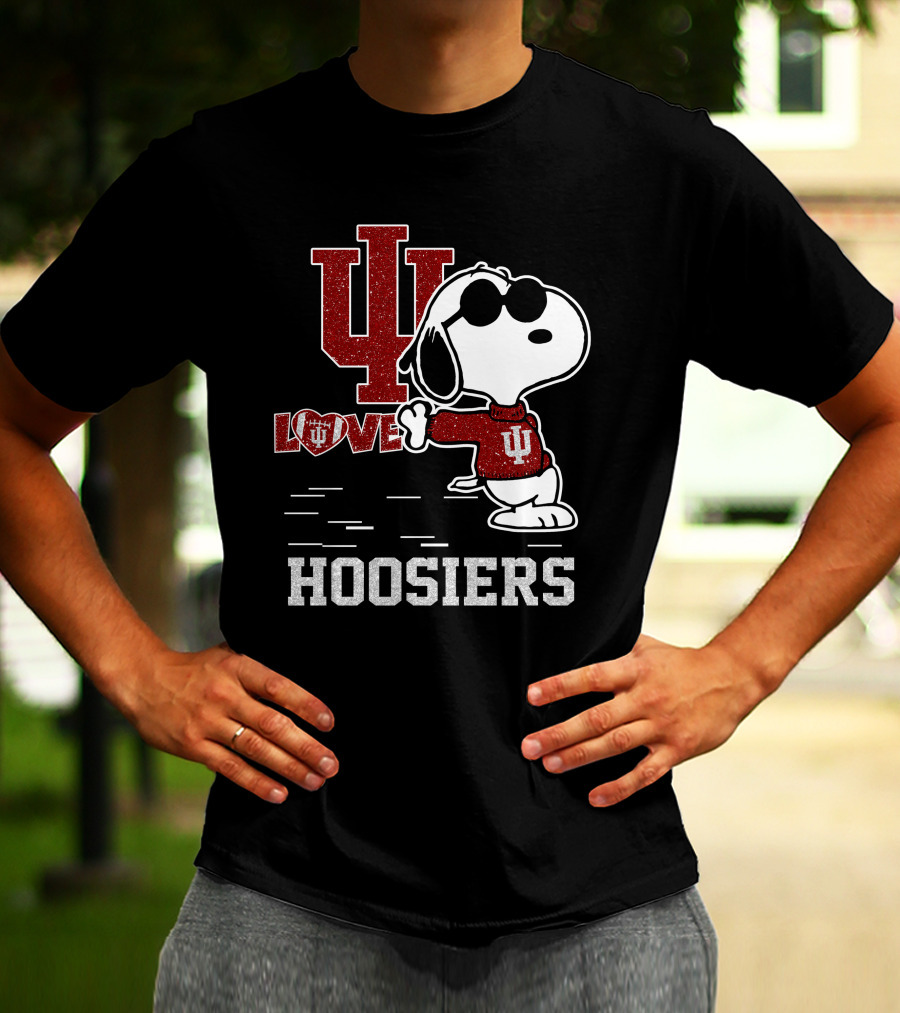Snoopy IU Love Indiana Hoosiers T-Shirt