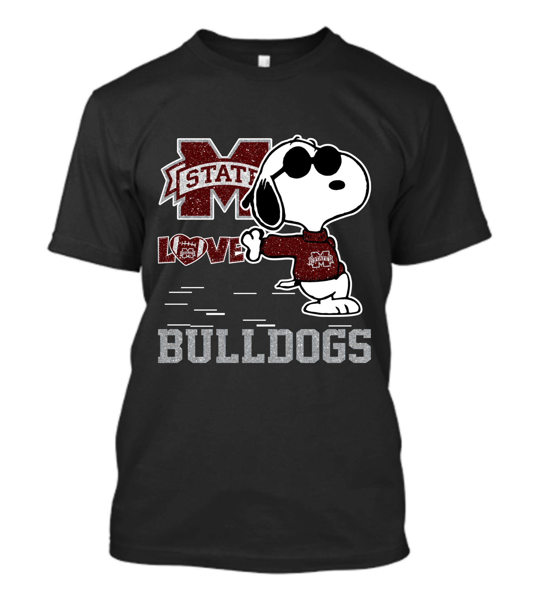 Snoopy Love Mississippi State Bulldogs T-Shirt