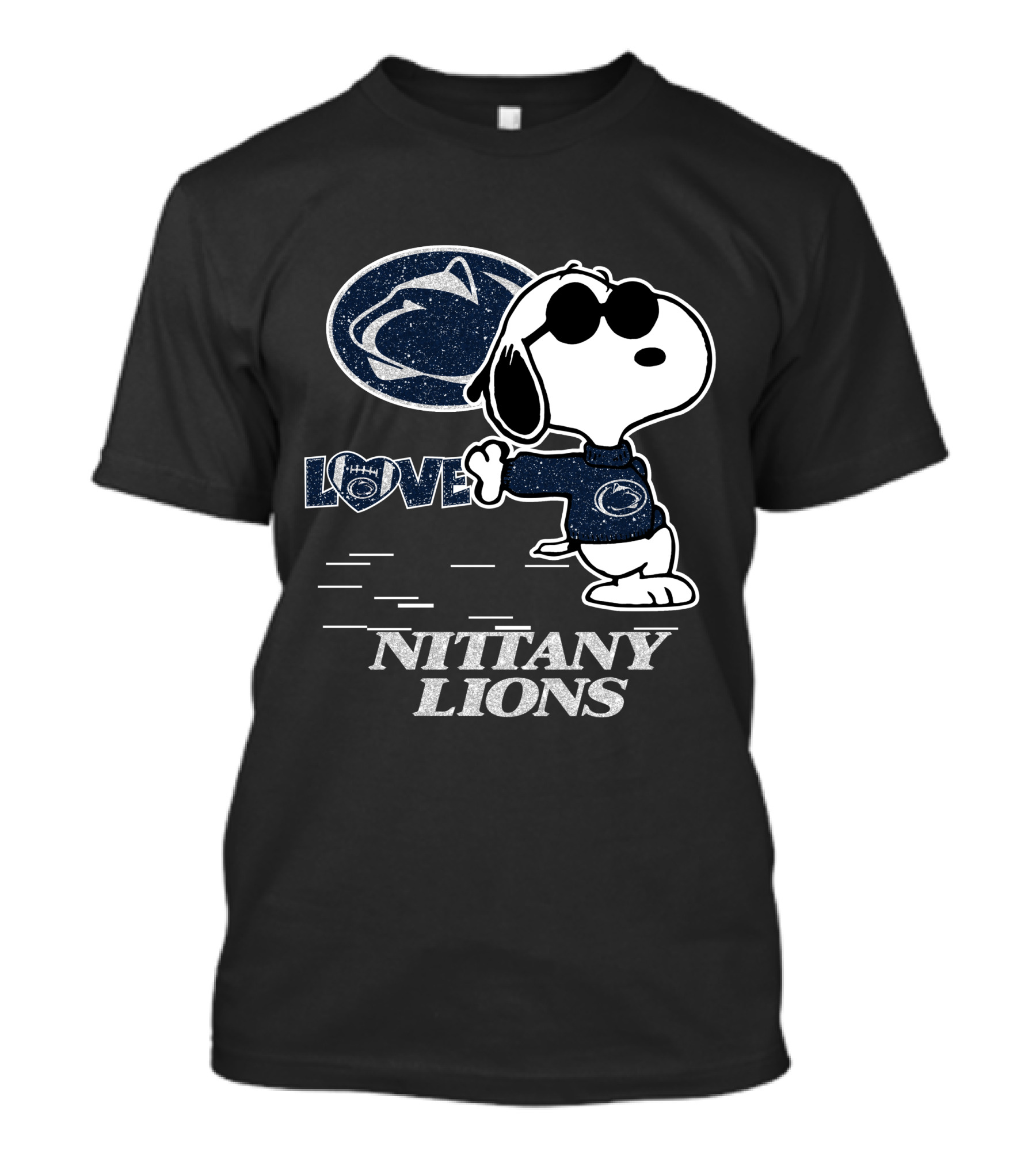 Snoopy Love Nittany Lions Penn State Football Peanuts T-Shirt