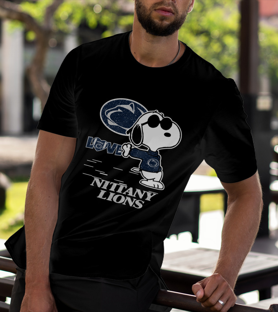 Snoopy Love Nittany Lions Penn State Football Peanuts T-Shirt
