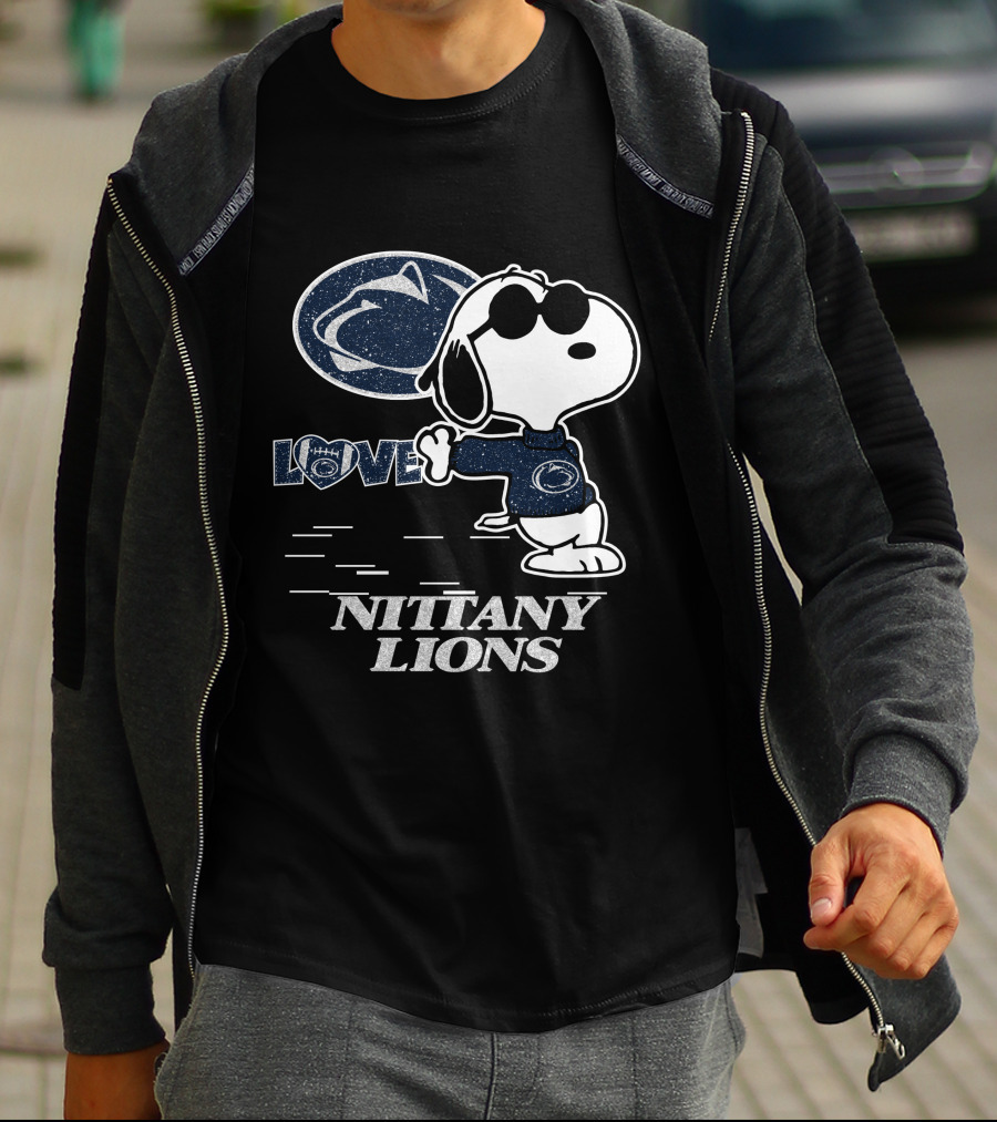 Snoopy Love Nittany Lions Penn State Football Peanuts T-Shirt