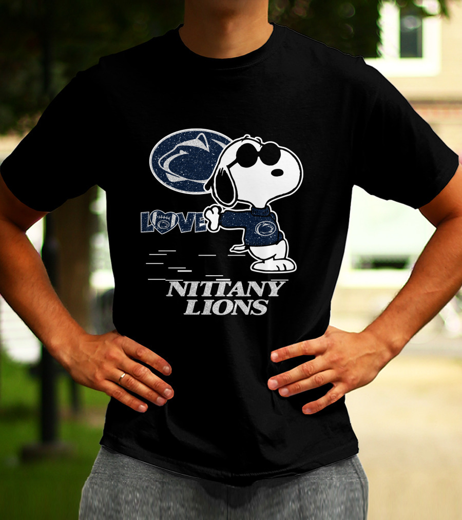 Snoopy Love Nittany Lions Penn State Football Peanuts T-Shirt