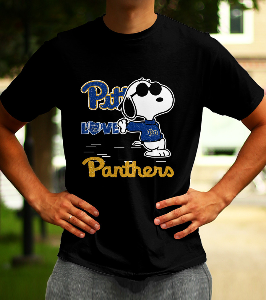 Pitt Love Snoopy Panthers T-Shirt