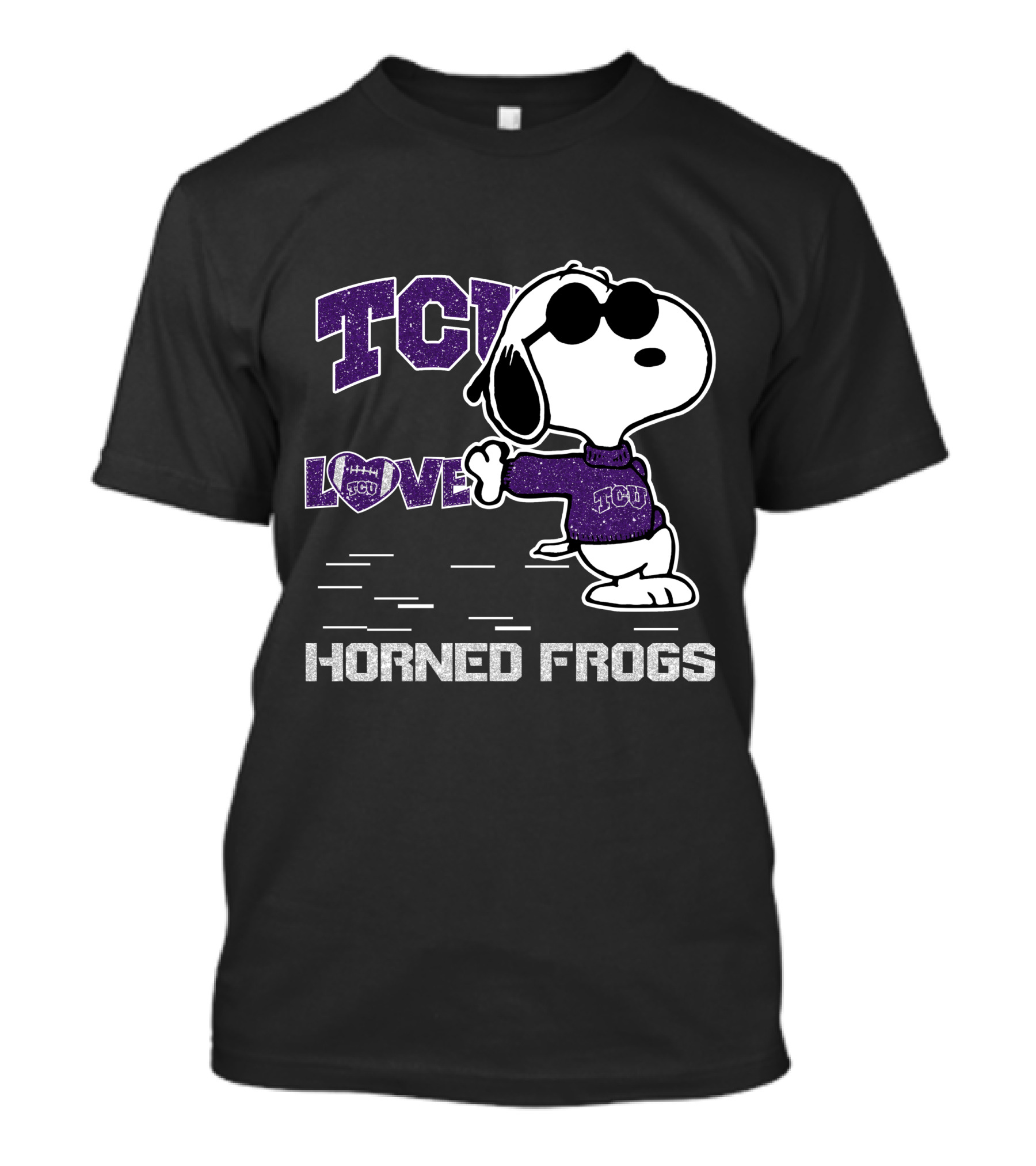 TCU Love Snoopy Horned Frogs T-Shirt