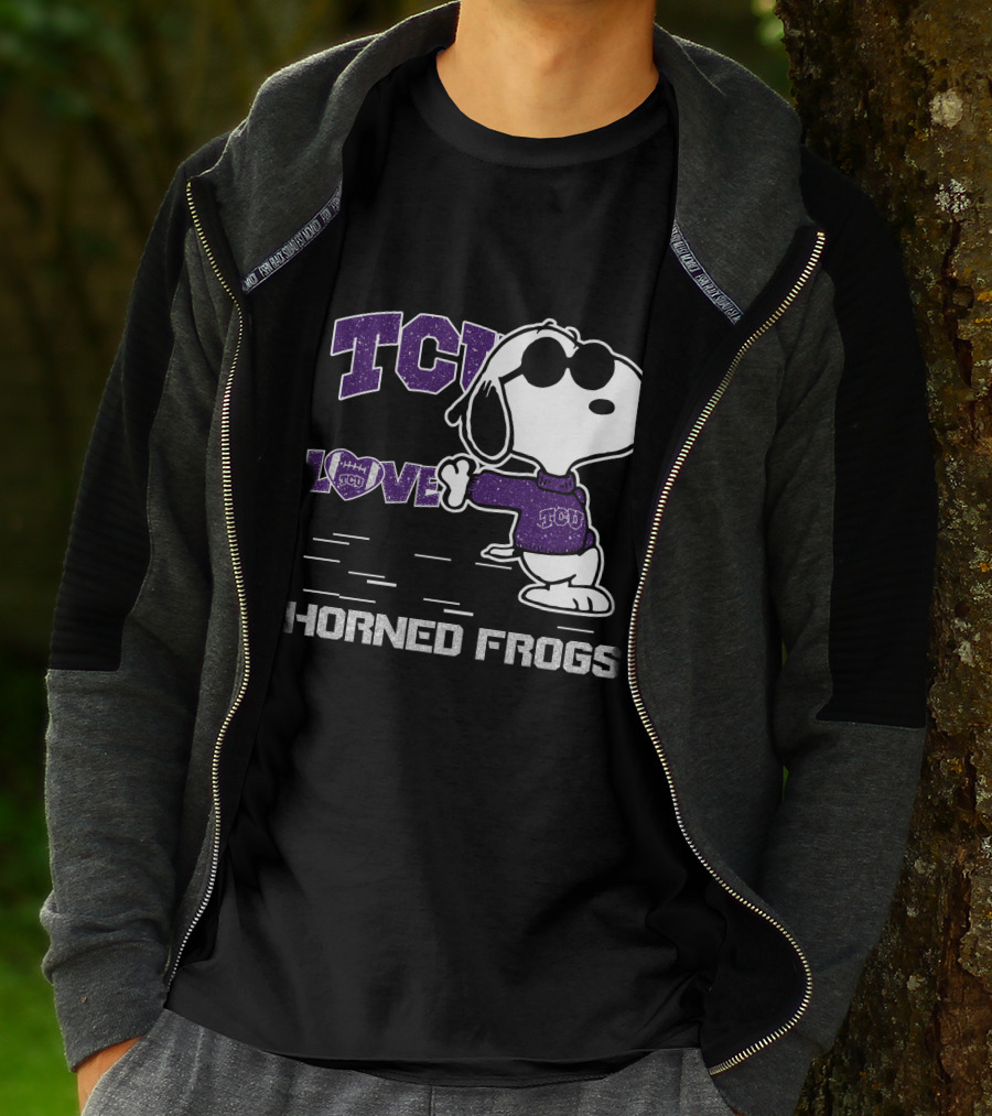 TCU Love Snoopy Horned Frogs T-Shirt