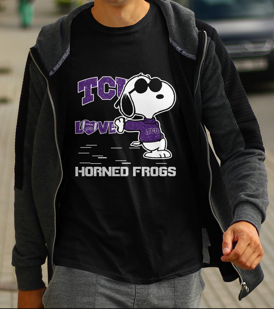 TCU Love Snoopy Horned Frogs T-Shirt