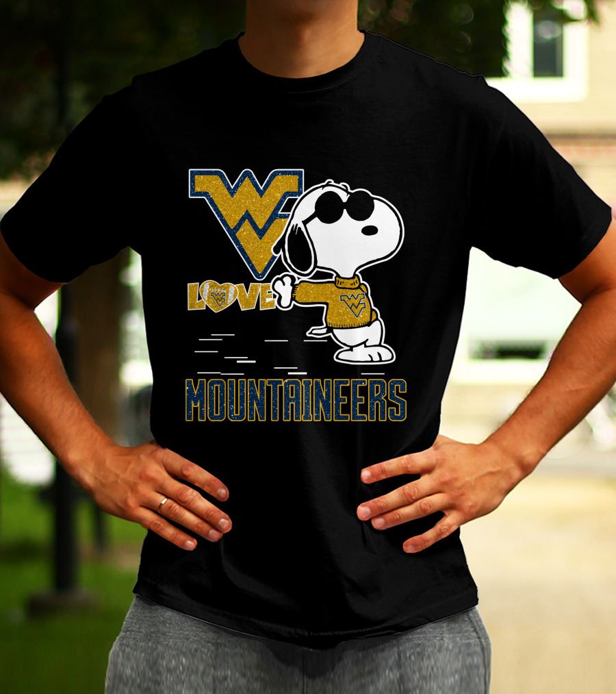 Snoopy Love West Virginia Mountaineers T-Shirt