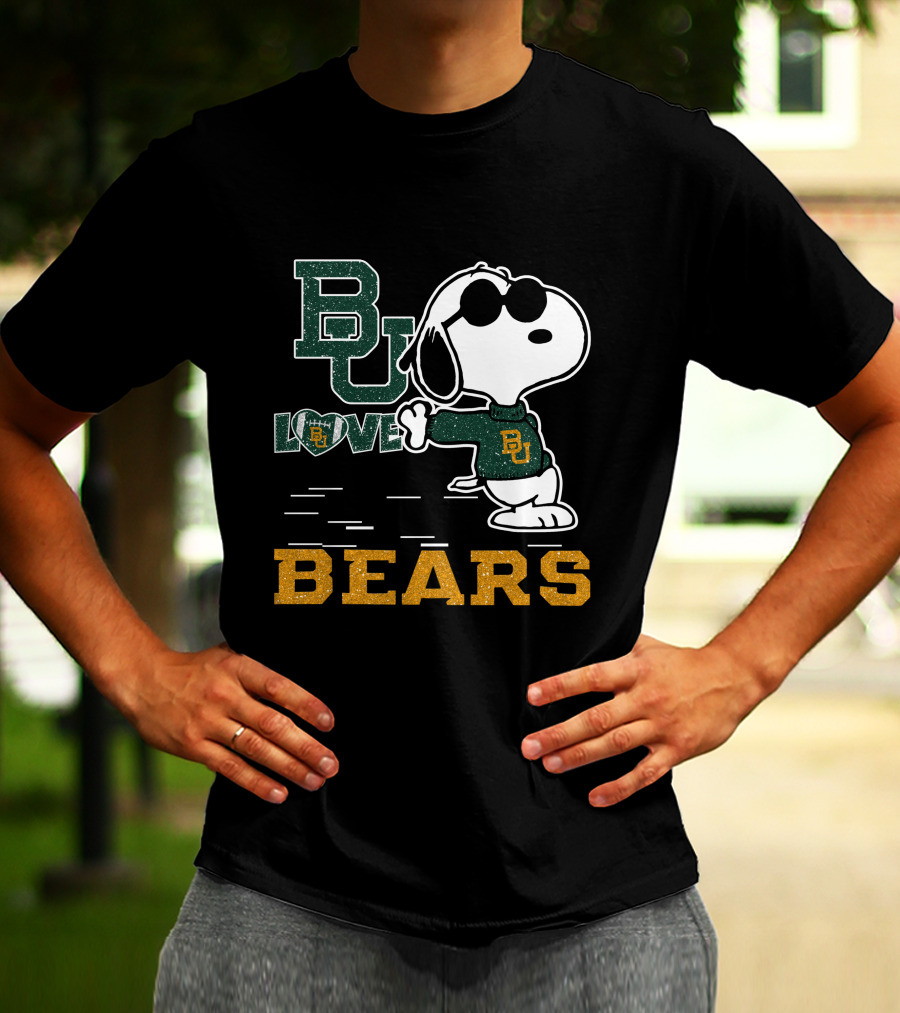 BU Love Snoopy Baylor Bears T-Shirt