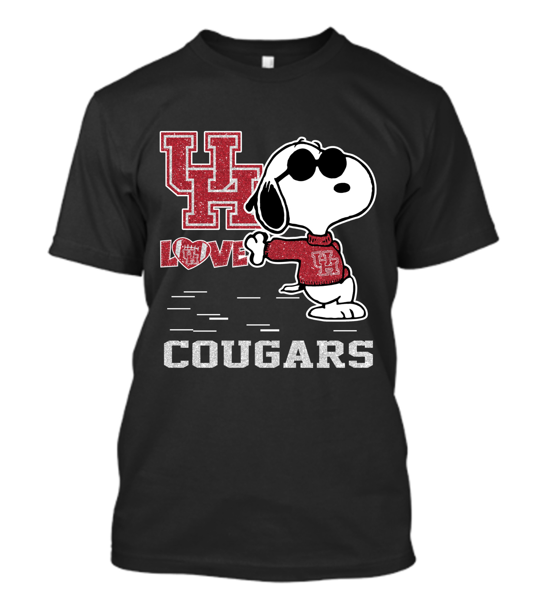Snoopy UH Love Cougars T-Shirt