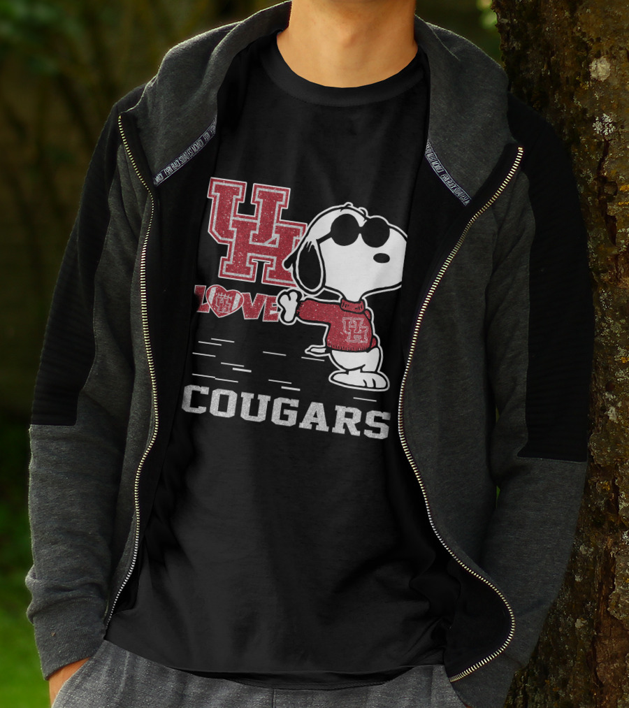 Snoopy UH Love Cougars T-Shirt