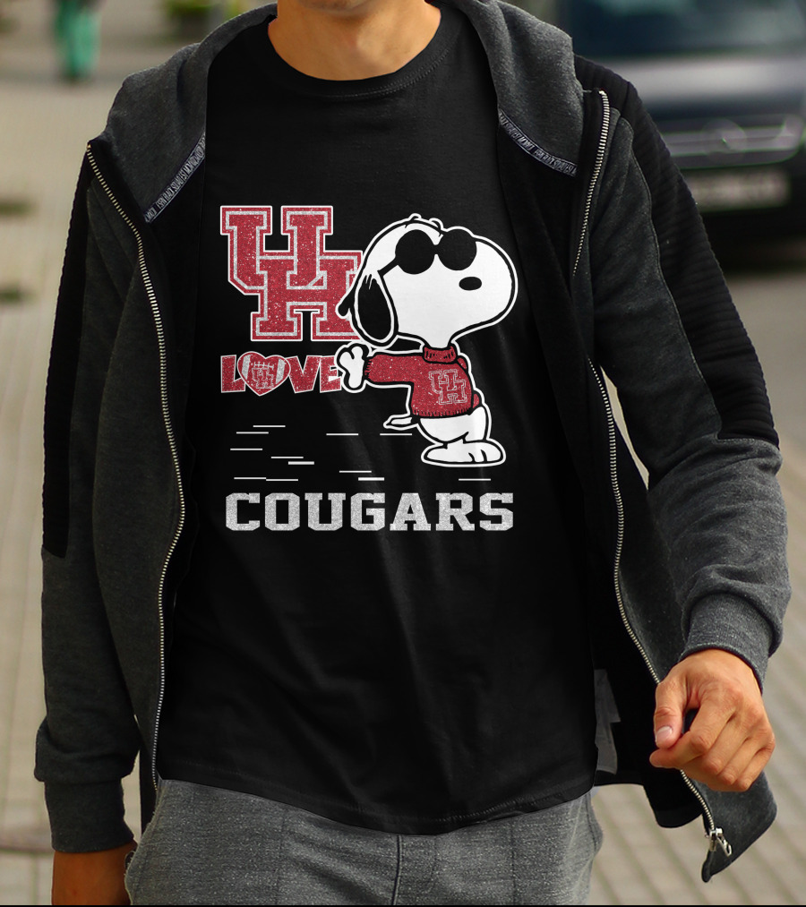 Snoopy UH Love Cougars T-Shirt