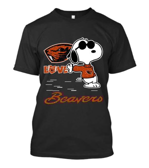 Snoopy Love Oregon State Beavers T-Shirt