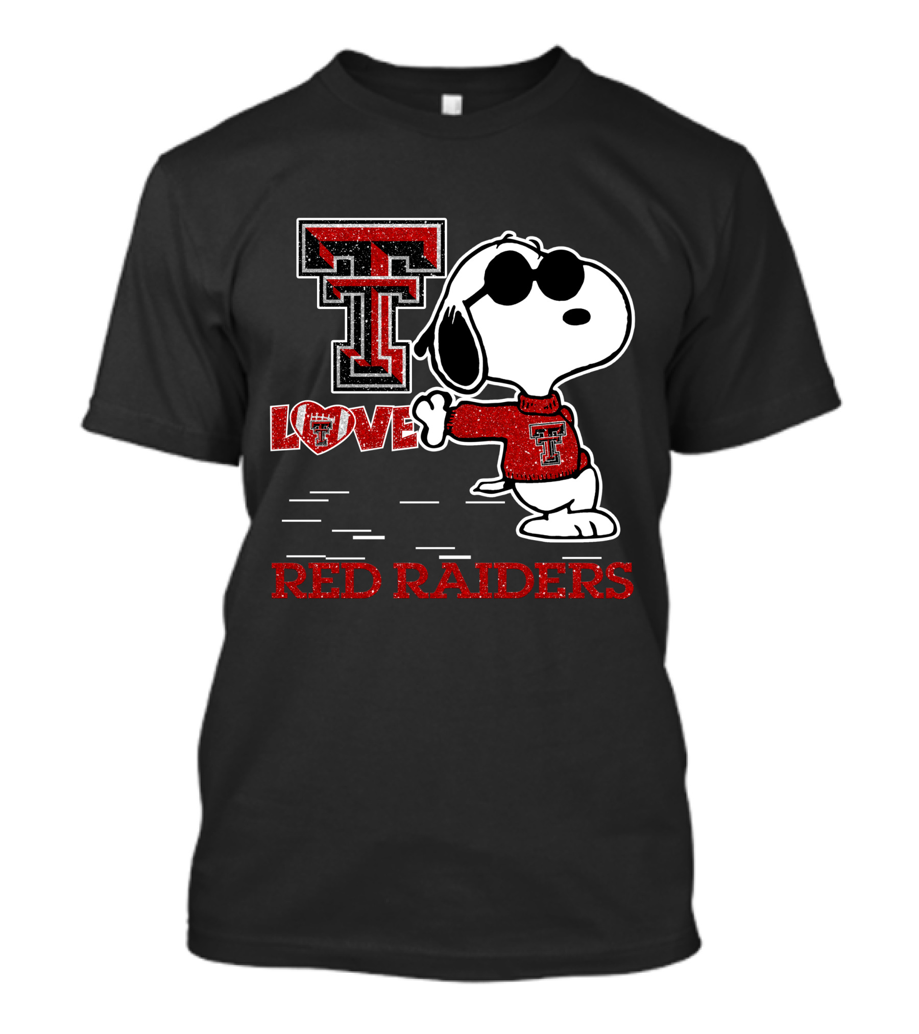 Snoopy Love Texas Tech Red Raiders TT T-Shirt