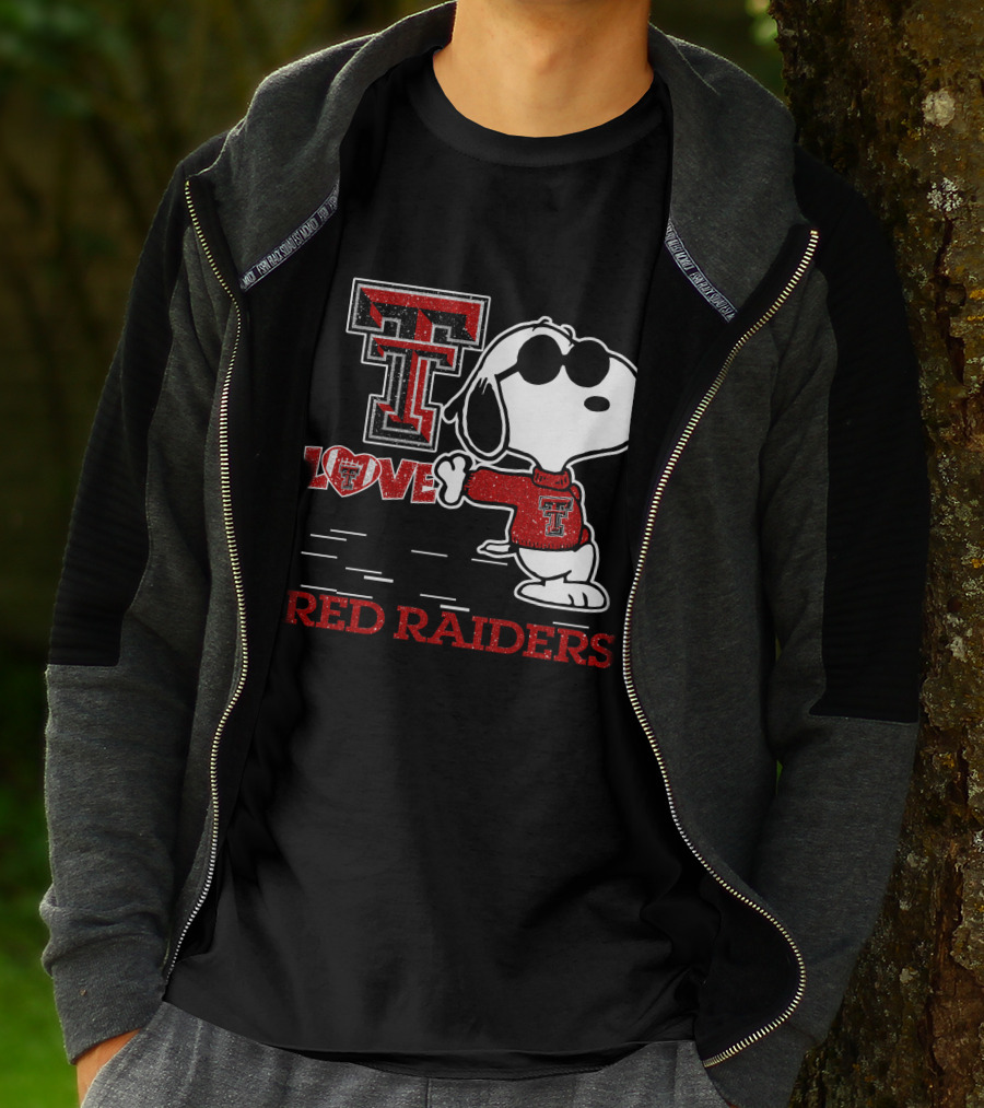 Snoopy Love Texas Tech Red Raiders TT T-Shirt