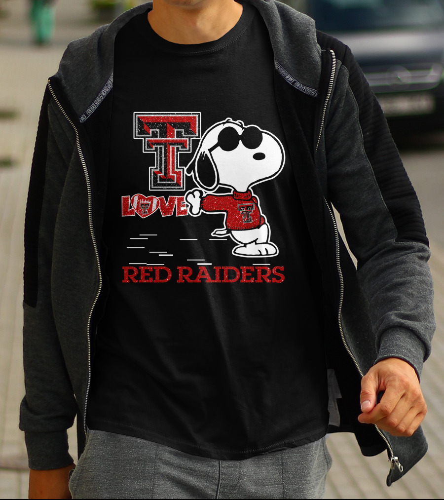 Snoopy Love Texas Tech Red Raiders TT T-Shirt