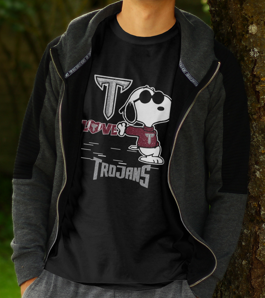 Snoopy Love T Troy Trojans T-Shirt