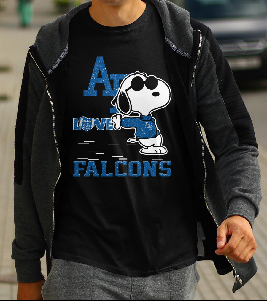 Snoopy Love Air Force Falcons AF Peanuts T-Shirt