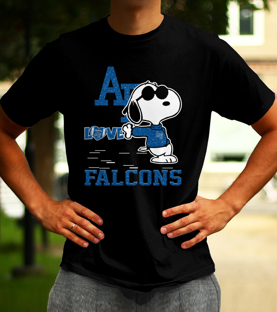 Snoopy Love Air Force Falcons AF Peanuts T-Shirt